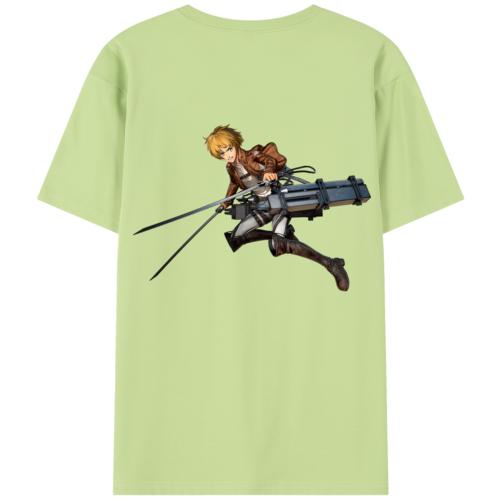 （画像用） 進撃の巨人 アルミン·アルレルト Attack on Titan Armin Arlert 綿100％半袖Tシャツ（背面プリント）